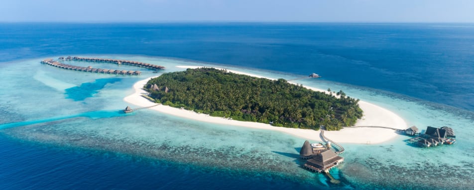 Anantara Kihavah Island Aerial Hero Image  