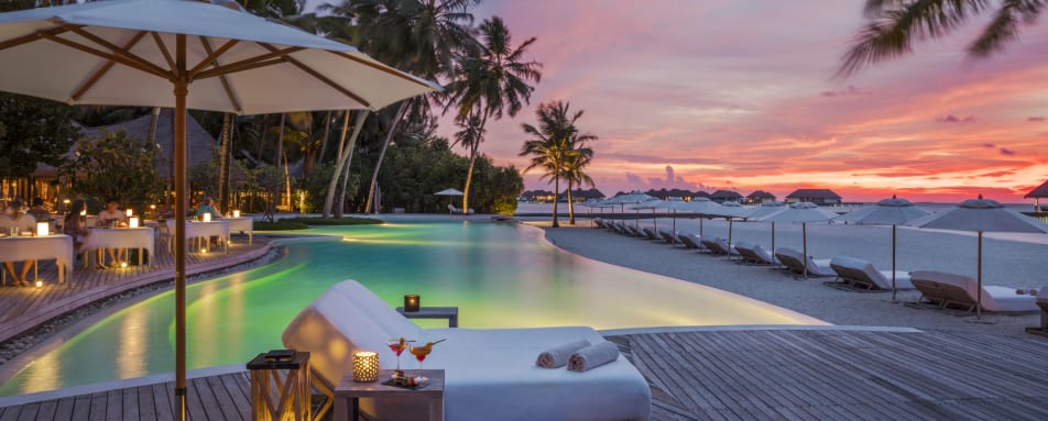 Swimming pool evening 