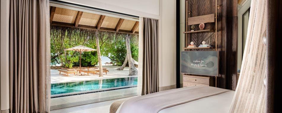 Two Bedroom Beach Villa with Pool Bedroom 