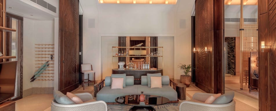 Two Bedroom Beach Villa with Pool Living Room 