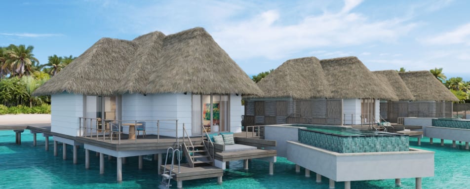 Family Water Villa with Pool outside deck 