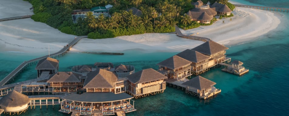 Aerial - Overwater Area sunset 2 