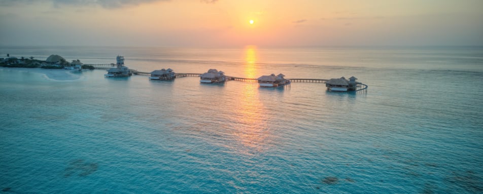 Overwater Hidaway at Sunset 