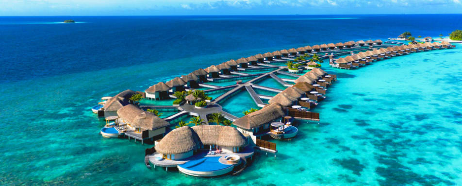 W MaldivesWater Villas Ariel View 