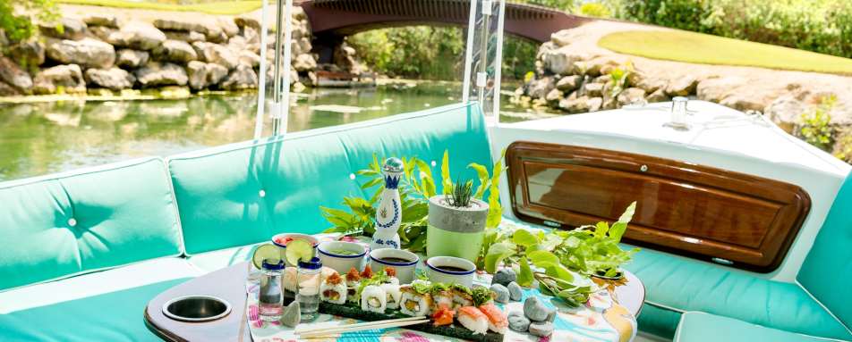 Duffy Boat sushi service - Andaz Mayakoba Resort Riviera Maya