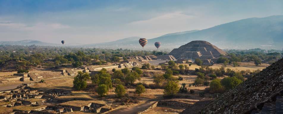 Teotihuacan pyramids in Mexico 