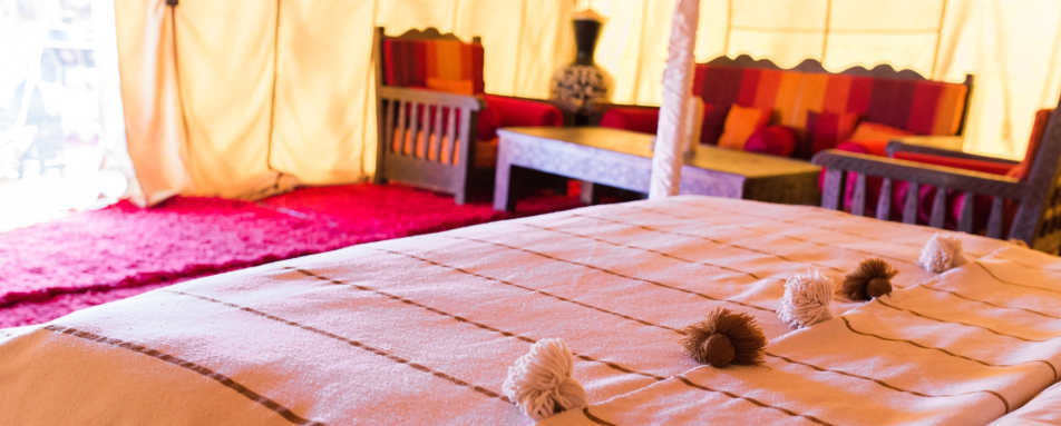 Tent interior - Desert Luxury Camp