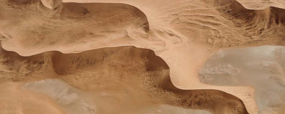 The dunes from the air - Desert Homestead Outpost