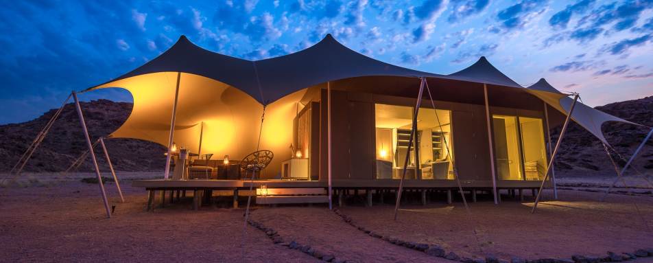 Tented room exterior 