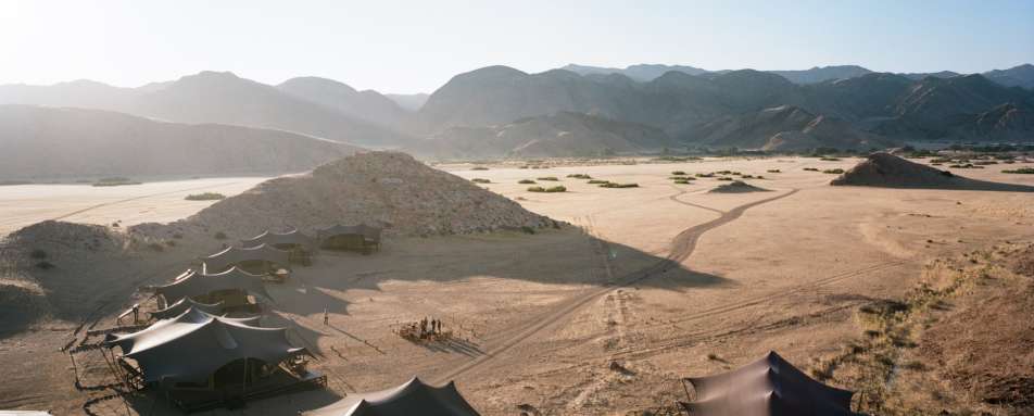 Aerial View of Camp - Hoanib Valley Camp