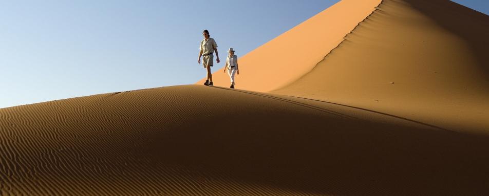 Climbing the dunes - Kulala Desert Lodge