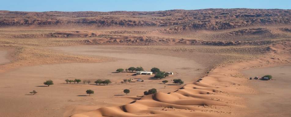 Aerial view of lodge 