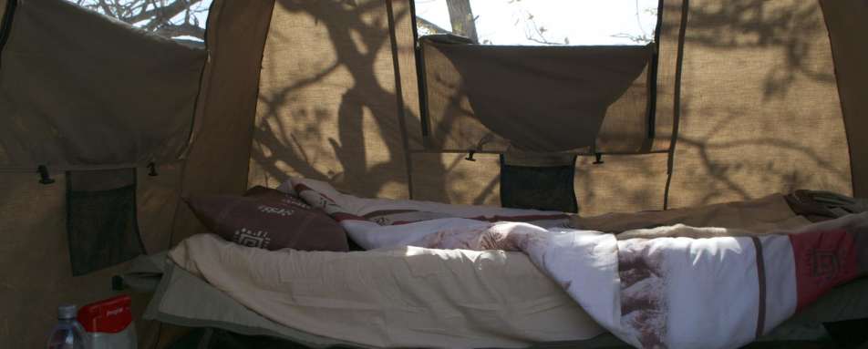 Tent interior - Mobile Camping Safari