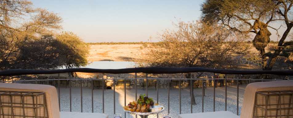 Waterhole Chalet Verandah - Okaukuejo Restcamp