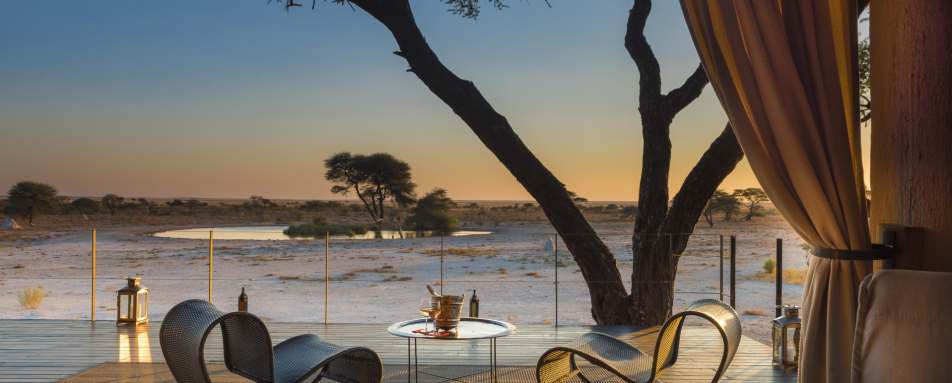 Deck overlooking watering hole 