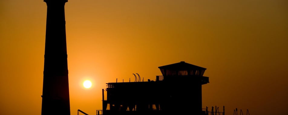 The lodge at sunset - Pelican Point Lodge