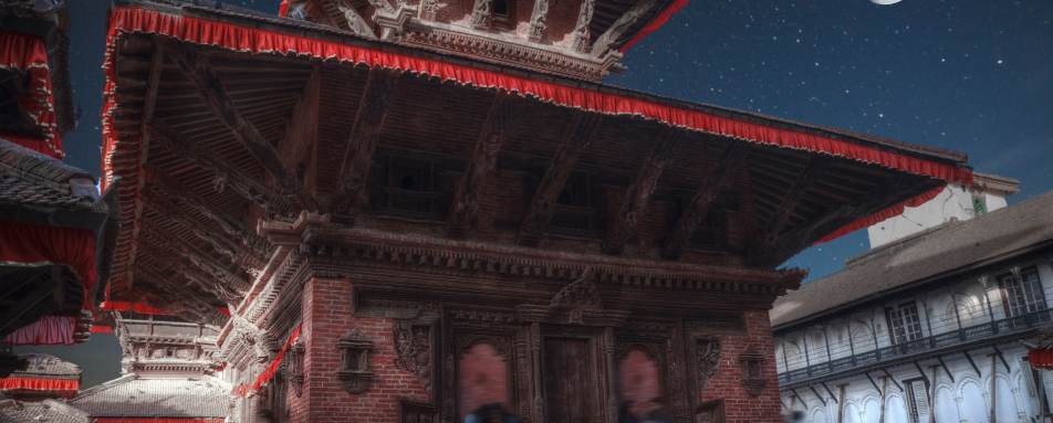 Kathmandu Square by Night  