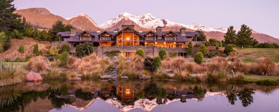 Lodge at Dusk - Blanket Bay 