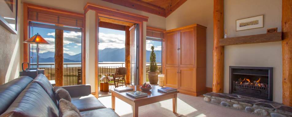 By the fire   - Fiordland Lodge