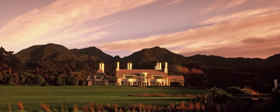 Lodge at Dusk - Wharekauhau 