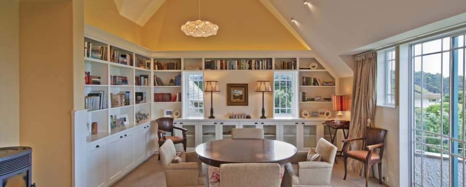 Upstairs Library - Wharekauhau 