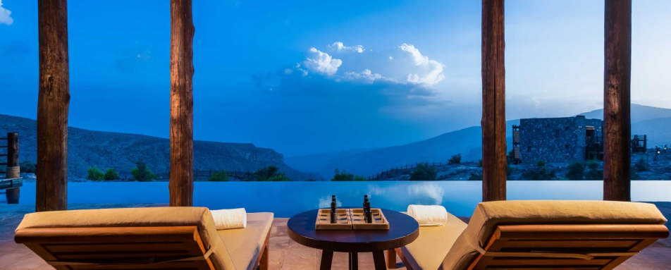 Pool at Dusk - Alila Jabal Akhdar
