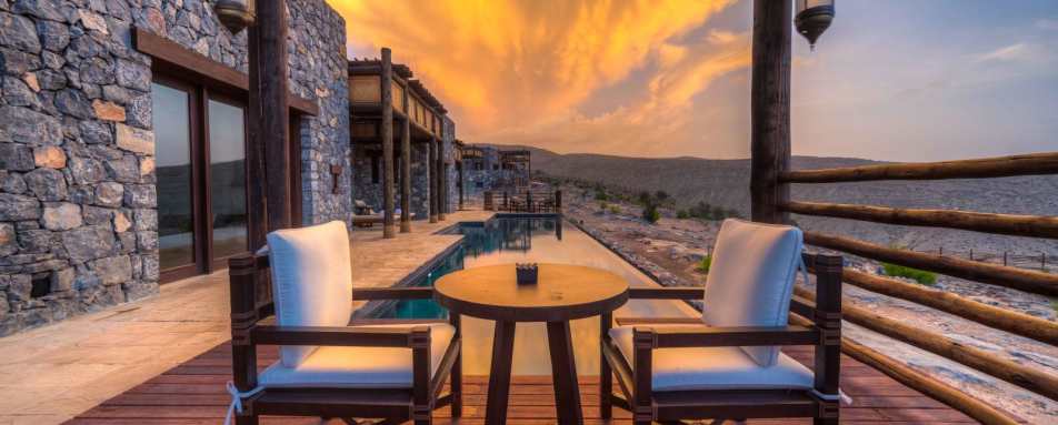 Sunset on Terrace - Alila Jabal Akhdar
