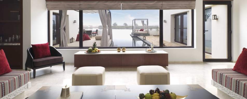 2 Bed Garden View  Pool Villa Lounge - Anantara Al Baleed Resort Salalah