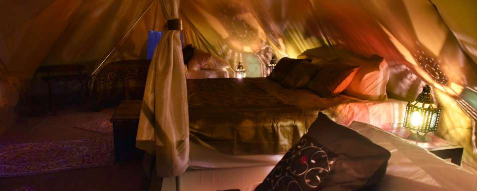 Family Tent in the Evening - Canvas Club