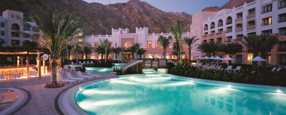 Al Waha Pool at Night - a Barr al Jissah Resort and Spa
