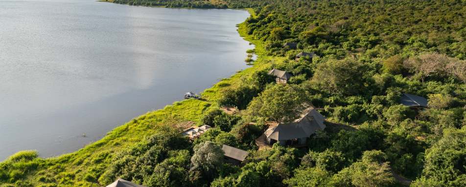 Aerial view of Magashi Camp 