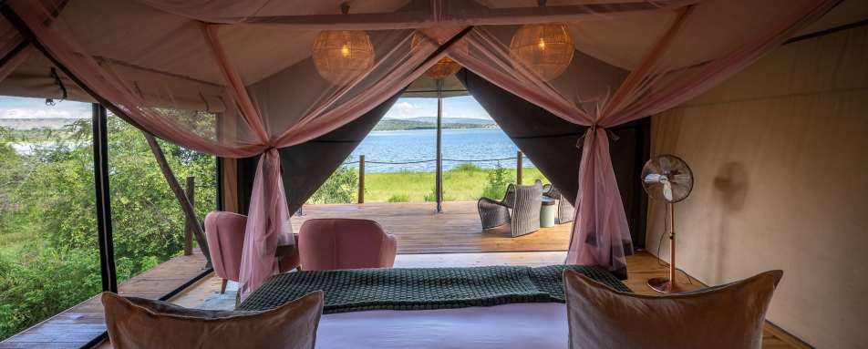 Bedroom views at Magashi Camp 