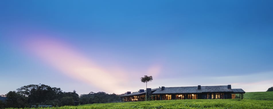 Exterior at sunset - Nyungwe House