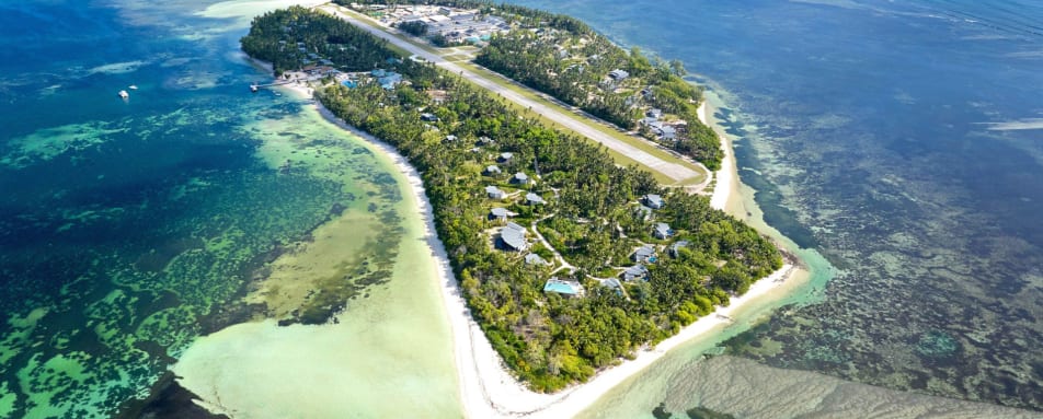 Aerial view of Platte Island 