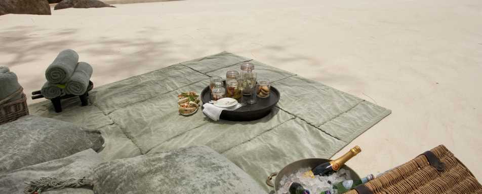 Champagne picnic on North Island