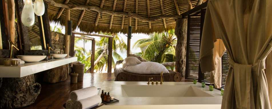 Inside villa on North Island 