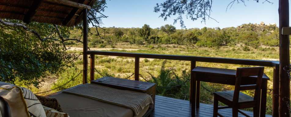 Day bed with a view  at Jock Safari Lodge