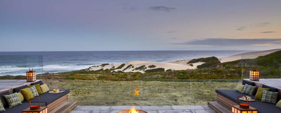 Firepit and sea views 