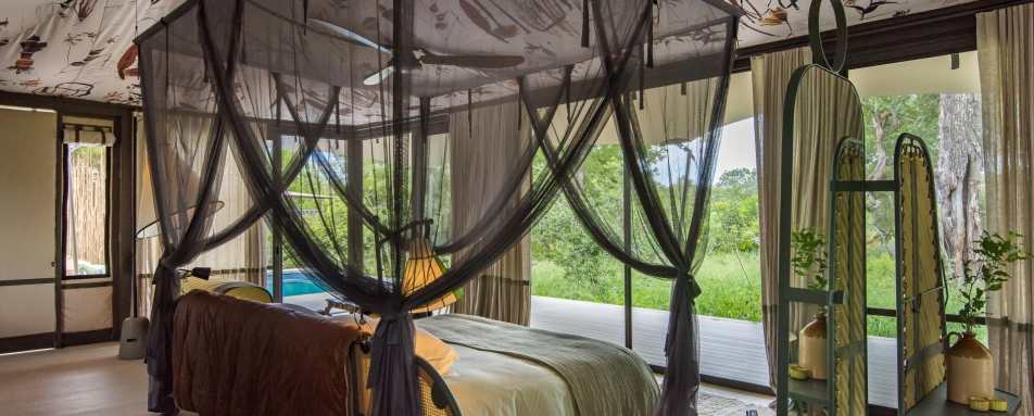 Tented room interior 