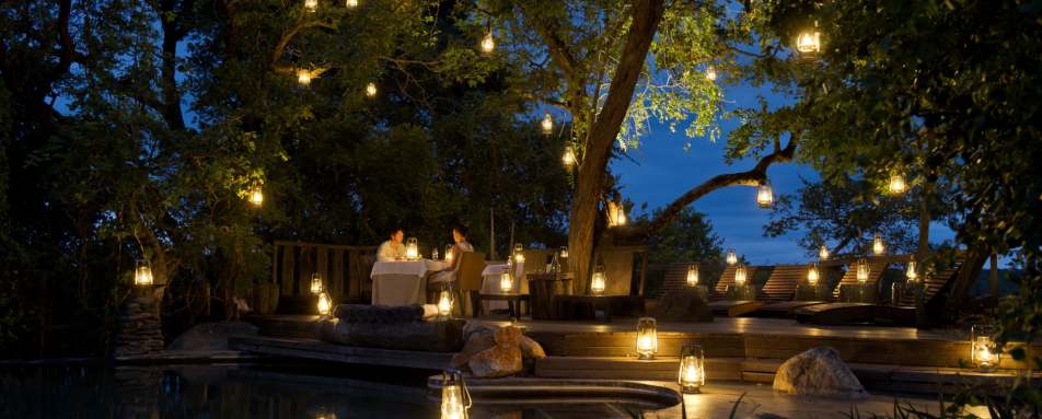 Dining at Singita Boulders 