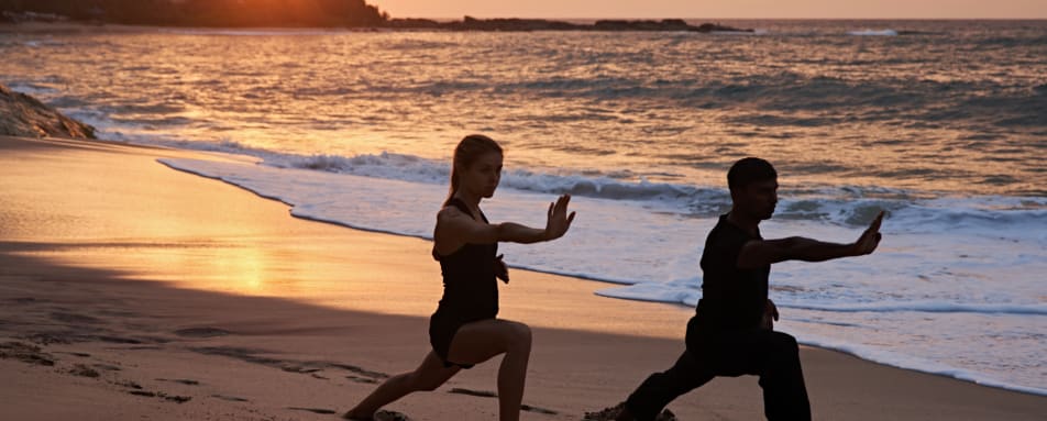 Thai Chi on beach 