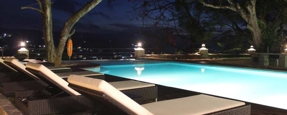 Pool at night - Elephant Stables