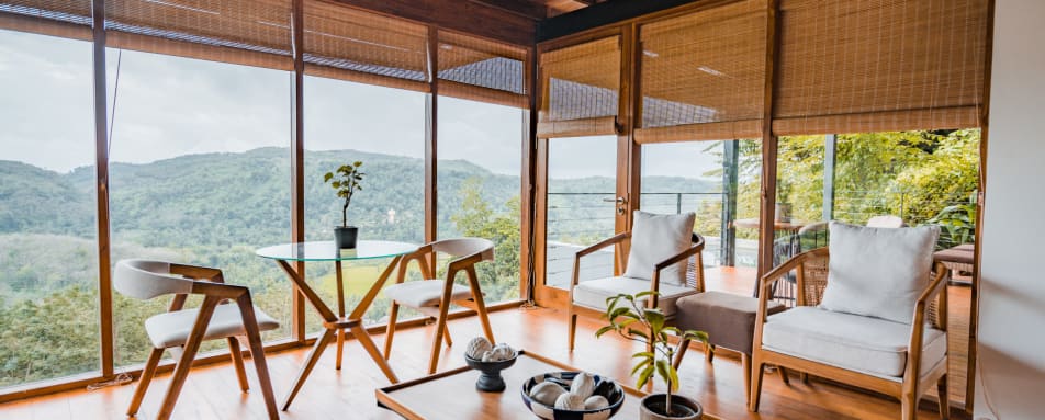 Living area in villa at Glenross Living Sri Lanka  