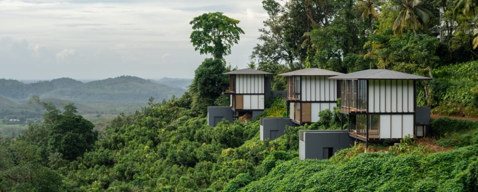 Villas on the hillside at Glenross Living  