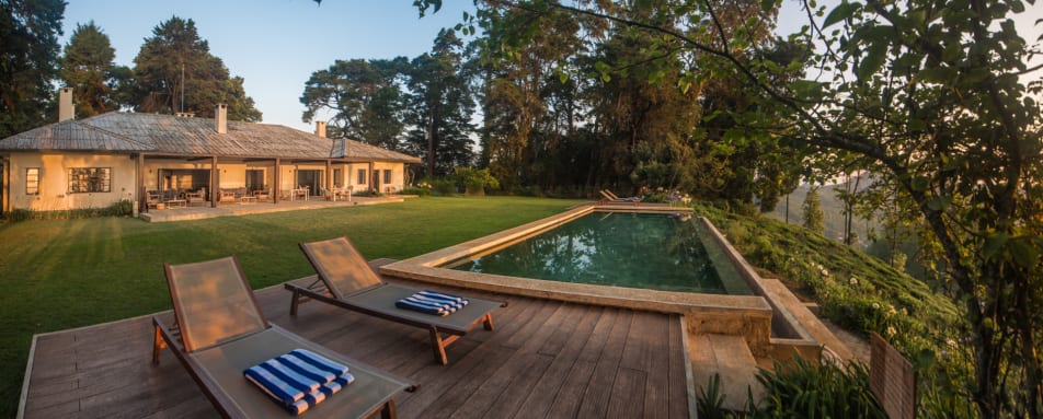 Bungalow and pool view  