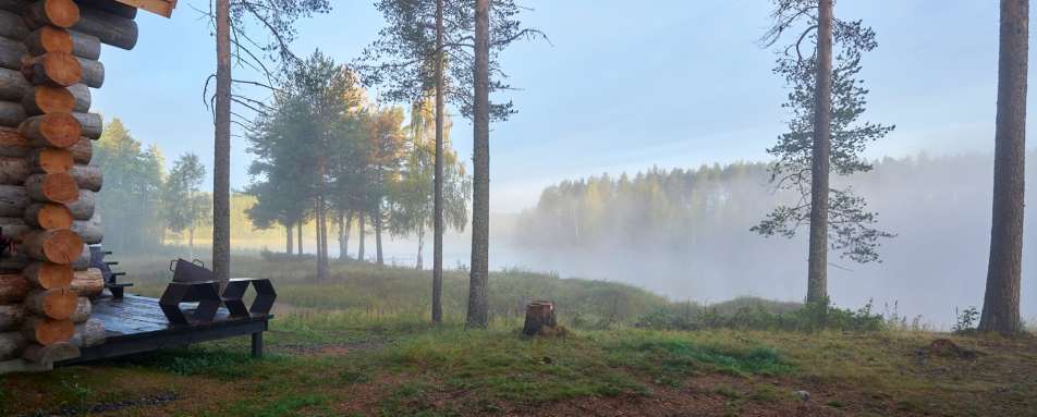 Cabin view in Autumn 