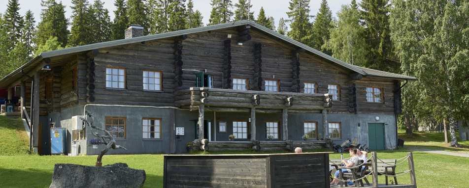 Main lodge in the summer