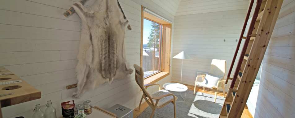 The Blue Cone interior - Treehotel