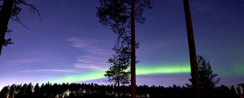 Northern Lights Snowshoe walk at Arctic Retreat