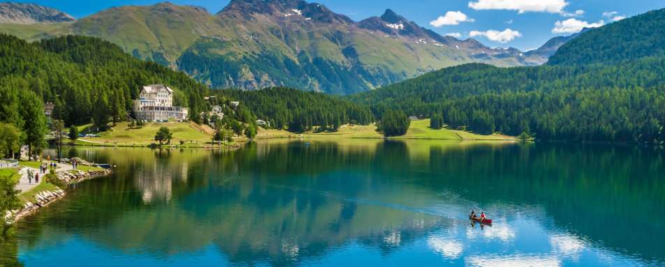 Coast of St Moritz Lake